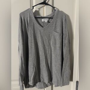Calvin Klein Gray Long Sleeve Sweater